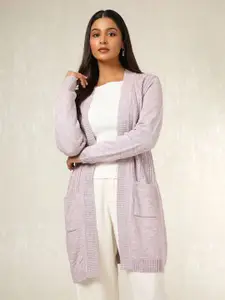 Soch Self Design Longline Acrylic Crochet Open Front Shrug