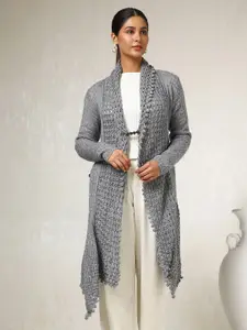 Soch Self Design Longline Acrylic Open Front Shrug