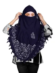 Vicharan Women Printed Cotton Scarf With Tasselled Border