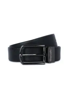 Elite Crafts Men Textured Leather Reversible Belt