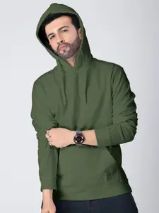 Crazymonk Men Plain Hooded Sweatshirt