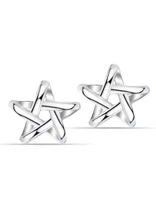 LeCalla 925 Sterling Silver-Plated Star Shaped Studs