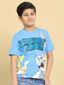 Kids Ville Boys Looney Tunes Printed Pure Cotton Short Sleeve T-Shirt