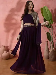 Sangria Sequinned Embellished Ready to Wear Lehenga Choli With Dupatta