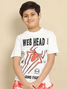 Kids Ville Boys Spider-Man Graphic Printed Round Neck Cotton T-shirt