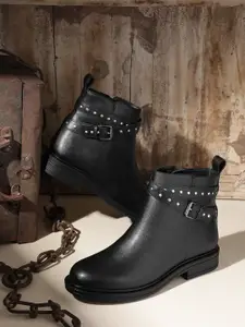 The Roadster Life Co. Women Mid-Top Studded Regular Boots