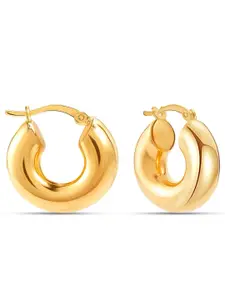 LeCalla 925 Sterling Silver 14 K Gold-Plated Circular Shaped Hoops