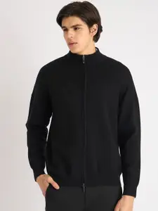 Antony Morato Men Solid Mock Neck Cardigan