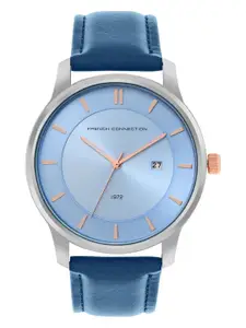 French Connection Men Dial & Leather Straps Analogue Watch FCN00090A