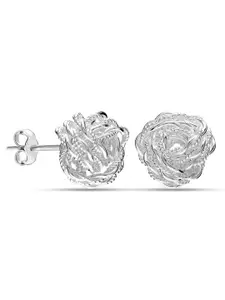 LeCalla 925 Sterling Silver-Plated Twisted Contemporary Shaped Studs