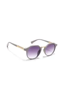 Voyage Women Round Sunglasses with UV Protected Lens 15034MG6429