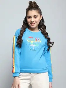 Monte Carlo Girls Printed Round Neck Pullover Sweatshirt