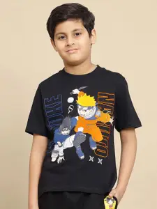 Kids Ville Boys Naruto Graphic Anime Printed Round Neck Cotton T-shirt