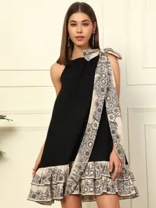 DEEBACO Women Halter Neck Sleeveless A-Line Dress