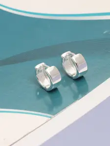 LeCalla 925 Sterling Silver-Plated Circular Shaped Hoops