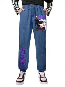 BAESD Boys Anime Printed Cotton Joggers