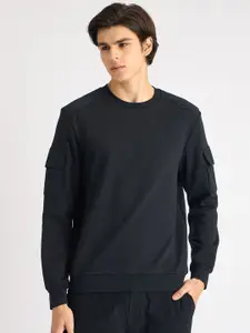 Antony Morato Men Solid Round Neck Sweatshirt