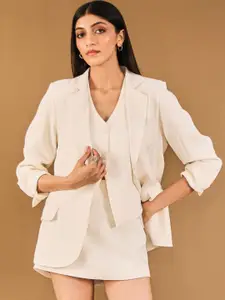 Urban Suburban Tailored Fit White Tailored Blazer