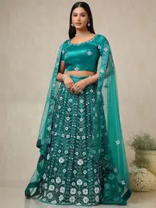 Soch Embellished Sequinned Unstitched Lehenga & Blouse With Dupatta