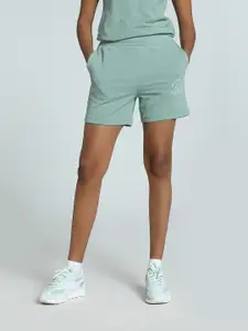 Puma Script Women High-Waist 5" Cotton Shorts