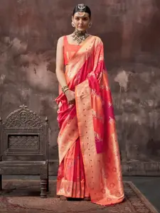 Anouk Woven Design Zari Silk Blend Banarasi Saree