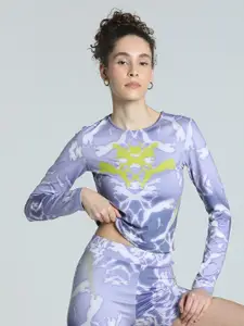 Puma Women Dare To Printed Slim Fit Long Sleeve T-Shirt