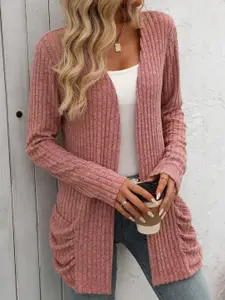 StyleCast x Revolte Women Ribbed Longline Front-Open Sweater