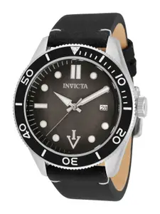 Invicta Men Dial & Leather Straps Analogue Automatic Watch 33514