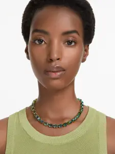 SWAROVSKI Gold-Plated Crystal Stone Studded Necklace