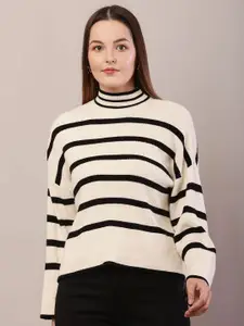 NoBarr Women Striped Pullover Sweater