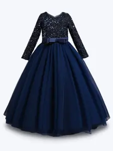 BAESD Girls Floral Embroidered Formal Fit & Flare Dress