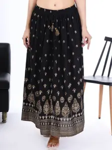 Moda Rapido Women Self Design Flared Maxi Skirt