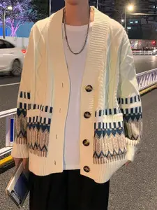 StyleCast x Revolte Men Cable Knit Cardigan