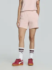 Puma Women Elevated Mid-Rise 5" Cotton Shorts