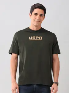 U.S. Polo Assn. Denim Co. Men Typography Printed Round Neck Cotton T-shirt