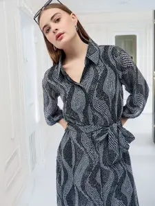 all about you Printed Shirt Dress