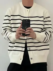 StyleCast x Revolte Men Striped Cardigan