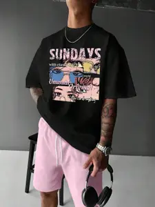 StyleCast Men Graphic Printed Round Neck Relaxed Fit T-shirt