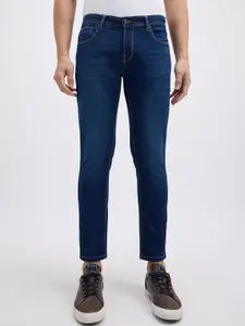 Pepe Jeans Men Oliver Cotton Skinny Fit Light Fade Mid-Rise Stretchable Cropped Jeans