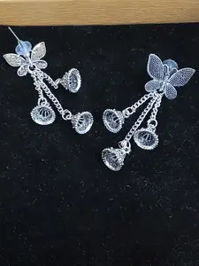 JMBW INTERNATIONAL Set Of 2 Sterling Silver-Plated Dome Shaped Jhumkas