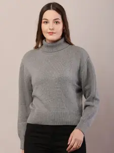 NoBarr Women High Neck Pullover Sweater