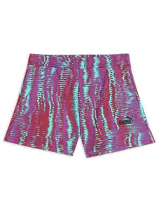 Puma Nature 2.0 Youth Girls Printed Slip-On Mid-Rise Shorts