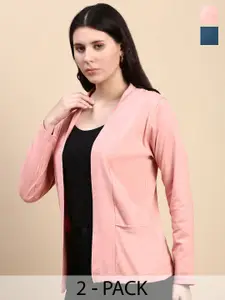 Kryptic Pack Of 2 Cotton Open Front Shrug