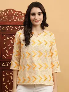 Anouk Rustic Women Printed Pure Cotton Short Kurti