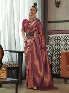 Anouk Ethnic Motifs Woven Design Zari Banarasi Saree
