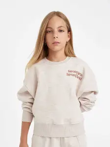 DeFacto Girls Typography Printed Pullover