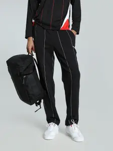 PUMA Motorsport Men Striped Cotton Mid Rise Track Pants