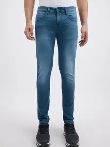 Pepe Jeans Men Chinox Skinny Fit Mid Rise Heavy Fade Stretchable Jeans