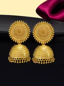 PRIVIU Gold-Plated Dome Shaped Jhumkas