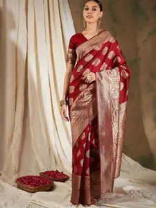 DEVATITHI Woven Design Zari Banarasi Saree